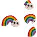 ABOOFAN 2 Pairs Rainbow Barrettes Snap Side Clamp Snap Hair Clip Colorful Hair Clips Rainbow Eardrop Props Kid Crafts Supplies Cotton Rainbow Pendant Girl Cartoon Alloy Flower Hairpin - Buy Online on SooperMarket.com
