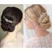 Elegant Bride Wedding Hair Comb Set | Crystal Pearl Hair Clips & Silver Vine Headdress for Girls - Buy Online on SooperMarket.com