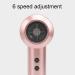 Travel Hair Dryer - Cordless Fast Drying Blow Dryer with 6 Speed Adjustment | Portable Rose Gold Hairdryer for Home & Camping (US Plug - Buy Online on SooperMarket.com