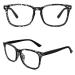 CN92 Classic nerd glasses round keyhole 40s 50s panto glasses vintage look clear lens A black spot