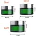 Zeoabsy 6-Piece 50ml Green Glass Cream Box Set with Silver Screw Lid & Spatulas Perfect for Gels Creams & Ointments | International Shipping - Buy Online on SooperMarket.com