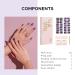 Nailog Semi Cured Gel Nail Strips - 34 Pcs Gel Nail Stickers | Buy 2 Get 1 UV Lamp | Long Lasting & Glossy Finish | Gradient Color Constellation - Buy Online on SooperMarket.com