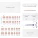 Danni & Toni Half-Hardened Gel Nail Films - Happy-Go-Lucky | Spring French Nail Stickers White Pink Nail Wraps - 28 Stickers for Perfect Nails - Buy Online on SooperMarket.com