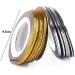 Pinicecore 20 Rolls Nail Strip Band Line - Gold & Silver Nail Art Decoration Stickers for DIY Tips - Buy Online on SooperMarket.com