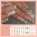 Buy Glossy Ombre Nail Press Ons - 24Pcs Coffin Fake Nails with 3D Butterfly & Gold Glitter - Ideal for Women - Buy Online on SooperMarket.com