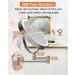 Wresetly 8In Chargeable Vanity/Bathroom Double Side Mirror 1X/10X Enlarge LED&3Color Temp Touch Screen 360 Rotat C - Buy Online on SooperMarket.com
