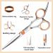 Effy Professional Hair Scissors Set | Best Hair Cutting Scissors for Men Women & Dogs | High-Quality Orange Hairdresser Tools - Buy Online on SooperMarket.com