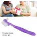 False Teeth Brush Plaque Removal Denture Toothbrush Double Sided Ergonomic Portable Soft Hair for Home Travel for Elderly(Purple) - Buy Online on SooperMarket.com