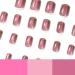 24PC Short Holographic Red Fake Nails Set with Glue - Elegant Touch Press On Nails for Women - Perfect for Party Daily Wear (JP1979) - Buy Online on SooperMarket.com