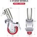 Neewer 3-Pack Swivel Caster Wheels Set | Durable Metal Construction | Rubber Base | Compatible with Neewer C Stand - Buy Online on SooperMarket.com