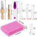 JNENERY Needle Felting Kit: 8 Needles, Tool Holder, Foam, Glue Stick, Fingercots, Scissors & Supplies for DIY Wool Felting - Buy Online on SooperMarket.com