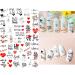 Letter Nail Art Stickers - 3D Self-Adhesive Alphabet Decals for Designer Manicure Tips - 8 Sheets English Letters & Words Design - Nail Decoration for Women & Girls - Buy Online on SooperMarket.com