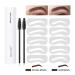 Double Eyebrow Stamp Kit | 10 Eyebrow Stencils for Perfect Shaping | Natural & Dark Brown Makeup Set - Buy Online on SooperMarket.com