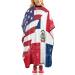 America Dominican Flag Barber Cape Professional Hair Cutting Cape Cute Haircut Apron for Boys Girls