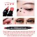 Go Ho 4 PCS Red and Black Liquid Eyeliner Stamp Pen - Waterproof Double-sided Seal Eyeliner Stencils for Long-Lasting, Smudge-Proof Cat Eye Look - Heart Star Moon Flower Design - 2 Red + 2 Black - Buy Online on SooperMarket.com