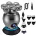 Head Shaver for Men 5 in 1 Electric Head Shaver for Bald Men 7D Floating Cutter Beard Trimmer Clipper IPX5 Waterproof Shaving USB Wireless Charging