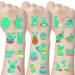 Easter Glow Temporary Tattoo for Kids 73 Pieces Luminous Bunny Fake Tattoos Rabbit Carrot Eggs Chick Design Tattoo Stickers for Women Girls Boys Gift Easter Party favors Supplies