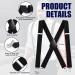 Buy Aomig Extra Wide Braces for Men - 3.5 cm Strong Metal Clips Adjustable & Elastic - Unisex X Style - Buy Online on SooperMarket.com