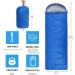 Lightweight 3 Season Sleeping Bag for Kids & Adults - 5-20 Degree Microfiber Fill - Ideal for Backpacking, Hiking, Camping - Includes Compression Sack - Single, Blue - Buy Online on SooperMarket.com