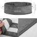 Queta Adjustable Hair Band for Makeup - Terry Cloth Cosmetic Headband Set (3pcs) - Gray - Hair Protection with Velcro Fastener - Buy Online on SooperMarket.com