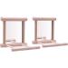 HANZE Bird Mirror and Swing Set for Parrots - Wooden Toy for Macaws, Lovebirds, Cockatiels - 2 Pack - Buy Online on SooperMarket.com