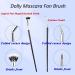 Dolly Mascara Fan Brush Set with Angled Eyelash Comb Separator - Portable Folding Cosmetic Brushes (2 Sets) - Buy Online on SooperMarket.com