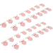30-Pack Pink Galvanized Pacifier Clips - Perfect for Crafting & DIY Projects - Buy Online on SooperMarket.com