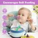 Vicloon Baby Fork and Spoon 4Pcs Set - Silicone Self Feeding Utensil for Infant Toddler - Easy Grip Soft Spoon Toddler Cutlery Kit - First Led Training Weaning - Blue/Pink/Purple/Green - Buy Online on SooperMarket.com