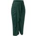 Sanahy Women's Green Maxi Wrap Skirt | Elastic High Waist | Casual Boho Style | XXL - Buy Online on SooperMarket.com