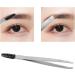 Silver Stainless Steel Eyebrow Tweezers & Brush | Precision Eyebrow Remover & Makeup Tools - Buy Online on SooperMarket.com