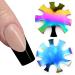 Deep Oval Easy French Smile Line Nail Art Manicure Edge Trimmer Nail Cutter Acrylic Tool with 9 Sizes Rainbow Color HJ-NAT203-FC10