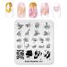 Alexnailart Nail Art Stamping Plates Image Template Broken Geometry Graphics Leaf Pattern Design Stamper Nail Art DIY Print Manicure Nail Art Stencil Tools FA057