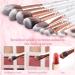 HEYMKGO Make Up Brushes 10 Piece Brush Set Makeup with Makeup Sponge and PU Leather Brush Bag Makeup Brush Set Kabuki Makeup Brushes Foundation Blending Cosmetic Brush Makeup Kit (Marble White) - Buy Online on SooperMarket.com