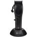 Stylecraft Mythic Professional Metal Body Cordless Hair Clipper with 9V Magnetic Microchipped Motor Double Black Diamond Carbon Blades 8 Guards Black