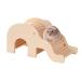 BUCATSTATE Hamster wooden house with climbing ladder house wooden accessories for hamster cage gerbils mice dwarf hamster small animal elephant
