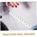 WOFASHPURET Metal Stand 1 Set Nail Art Base Press on Nail Stand Beauty Nail Display Acrylic Metal Nail Mud Creative Nail Display 19.50X2.00X0.80CM Silver - Buy Online on SooperMarket.com