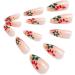 Vatocu Christmas False Nails Short Red Press On Nails - Snowflakes, Elk, Snowman Design - 24pcs - For Women and Girls - Buy Online on SooperMarket.com