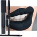 Black Lip Liner and Lipstick Matte Long Lasting Kissproof Waterproof Lightweight No Smudge Talc-Free and Paraben-Free - Linda Lynda