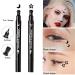 Go Ho 4 PCS Red and Black Liquid Eyeliner Stamp Pen - Waterproof Double-sided Seal Eyeliner Stencils for Long-Lasting, Smudge-Proof Cat Eye Look - Heart Star Moon Flower Design - 2 Red + 2 Black - Buy Online on SooperMarket.com