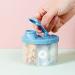 Rotating Milk Powder Dispenser - Portable Formula Storage Box for Newborns - 4 Compartments Snack Container - Blue - Buy Online on SooperMarket.com