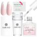 Saviland French Nail Stamp Kit Clear Nail Stamper with White Gel Nail Polish & Nail Scraper French Nail Tip Tools Silicone Jelly French Tip Stamp French Manicure Kit for Nail Art Nail Stamping Kit 01-White