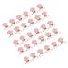 Pacifier clip Galvanized suspender clip Pink 30 pieces For crafting