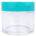 Beauticom 12 Piece 1 oz Acrylic Round Clear Jars with Flat Top Lids - Perfect for Creams Lotions Makeup & Herbs - SKY BLUE TEAL - Buy Online on SooperMarket.com