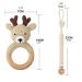 TIAN-K Baby Pacifier Chain - Soft Braided Deer Design Holder for Boys & Girls - Perfect Toddler Toy - Buy Online on SooperMarket.com