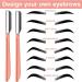 4-Piece Eyebrow Razor & Facial Hair Remover Set | Multi-Purpose Dermaplaning & Cosmetic Care for Men & Women - Portable Hair Clipper - Buy Online on SooperMarket.com