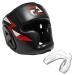 FA-Xtreme Boxing Headgear - Black - Head Gear & Mouth Guard for MMA Kickboxing Karate Taekwondo Muay Thai Sparring & Training - Martial Arts Helmet - Fits Adults Youth Kids 11+ Large