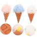 Buy NOLITOY 6pcs Ice Cream Bath Balls & Exfoliating Shower Sponges | Reusable Body Loofahs for Women - Perfect for Travel - Buy Online on SooperMarket.com