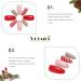 Vatocu Christmas False Nails - Short Red Press On Nails with Snowflake, Elk, and Snowman Designs - 24pcs for Women and Girls - Buy Online on SooperMarket.com