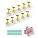 10pcs Acrylic Nail Art Display Stand with 3 Bases Nail Art Holder Base Crystal Nail Art Stand Magnetic for Nail Art Skills Practice Stand DIY Nail Art Nail Art Tools Art Salon Gold
