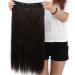 SEGO 58cm Dark Brown Clip-In Hair Extensions | 5 Clips | 100% Human Hair | Realistic Smooth Texture | Whole Head 23-120g - Buy Online on SooperMarket.com